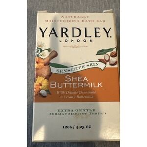 Yardley London Shea Buttermilk Moisturizing Bath Bar with Chamomile 4.25 Ounce